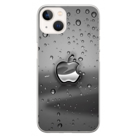 Husa personalizata tip carcasa HQPrint pentru Apple iPhone 13, model Rainy Apple logo, multicolor, S1D1M0148
