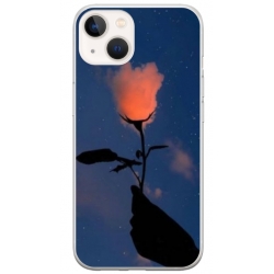 Husa personalizata tip carcasa HQPrint pentru Apple iPhone 13, model Sky Flower, multicolor, S1D1M0159