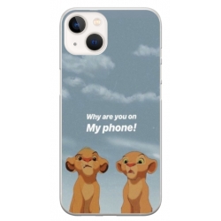 Husa personalizata tip carcasa HQPrint pentru Apple iPhone 13, model Why are you on my phone, multicolor, S1D1M0220