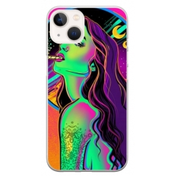 Husa personalizata tip carcasa HQPrint pentru Apple iPhone 13, model Colorful Girl, multicolor, S1D1M0249