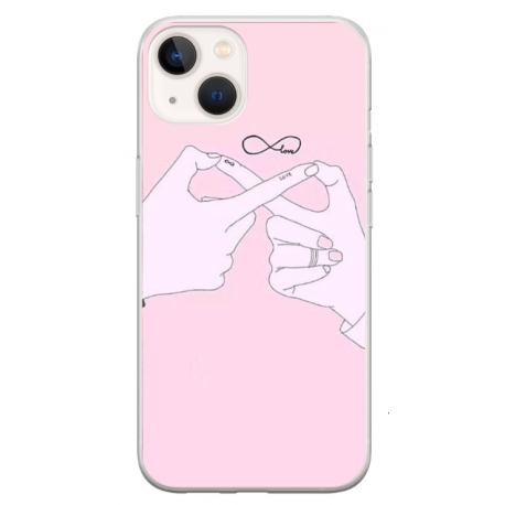 Husa personalizata tip carcasa HQPrint pentru Apple iPhone 13, model Infinity Togeter, multicolor, S1D1M0251