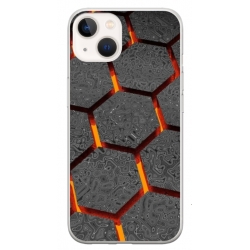 Husa personalizata tip carcasa HQPrint pentru Apple iPhone 13, model Lava Hex, multicolor, S1D1M0265