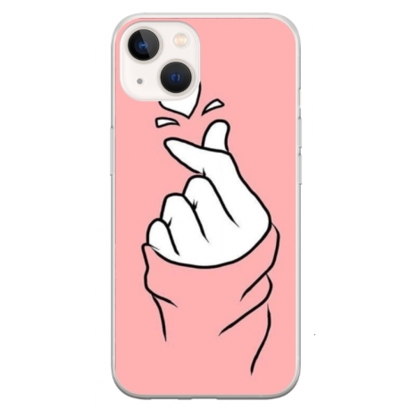 Husa personalizata tip carcasa HQPrint pentru Apple iPhone 13, model Heart Snap, multicolor, S1D1M0285