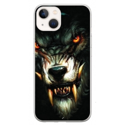 Husa personalizata tip carcasa HQPrint pentru Apple iPhone 13, model Wolf, multicolor, S1D1M0286