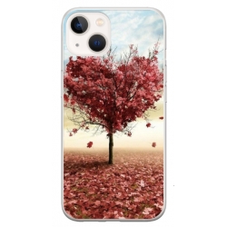 Husa personalizata tip carcasa HQPrint pentru Apple iPhone 13, model Heart Tree, multicolor, S1D1M0293