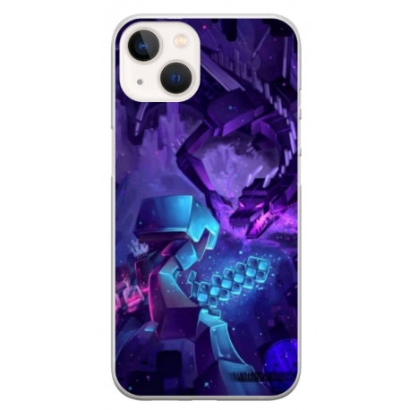 Husa personalizata tip carcasa HQPrint pentru Apple iPhone 13, model Ender Dragon, multicolor, S1D1M0304