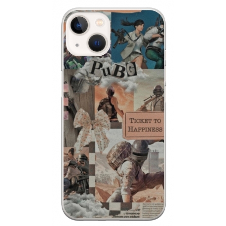 Husa personalizata tip carcasa HQPrint pentru Apple iPhone 13, model PUBG 2, multicolor, S1D1M0363