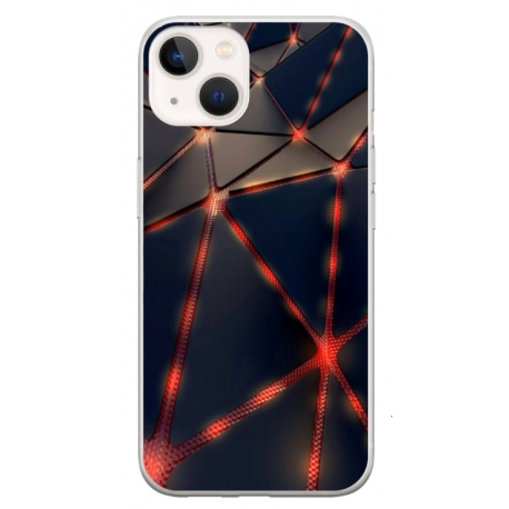 Husa personalizata tip carcasa HQPrint pentru Apple iPhone 13, model Lava Triangles, multicolor, S1D1M0367