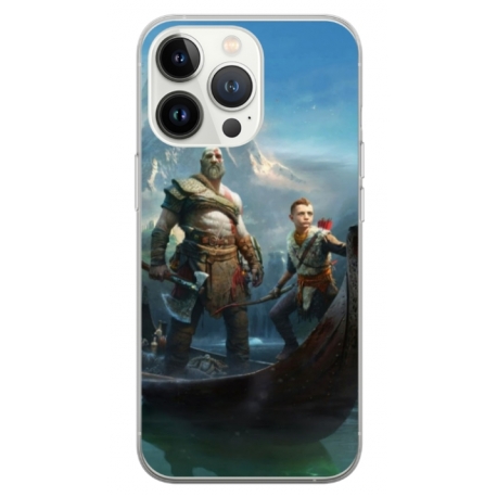 Husa personalizata tip carcasa HQPrint pentru Apple iPhone 14 Pro Max, model God of War 1, multicolor, S1D1M0008