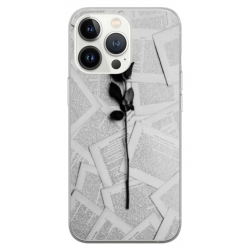 Husa personalizata tip carcasa HQPrint pentru Apple iPhone 14 Pro Max, model Black Rose, multicolor, S1D1M0021