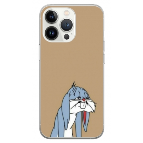 Husa personalizata tip carcasa HQPrint pentru Apple iPhone 14 Pro Max, model Tired Bunny, multicolor, S1D1M0027