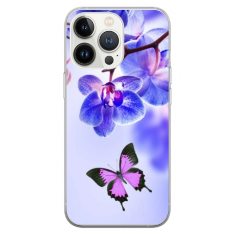 Husa personalizata tip carcasa HQPrint pentru Apple iPhone 14 Pro Max, model Butterfly 2, multicolor, S1D1M0029