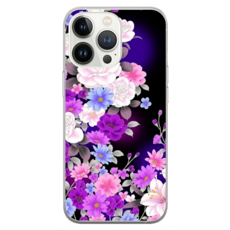 Husa personalizata tip carcasa HQPrint pentru Apple iPhone 14 Pro Max, model Flowers 3, multicolor, S1D1M0039