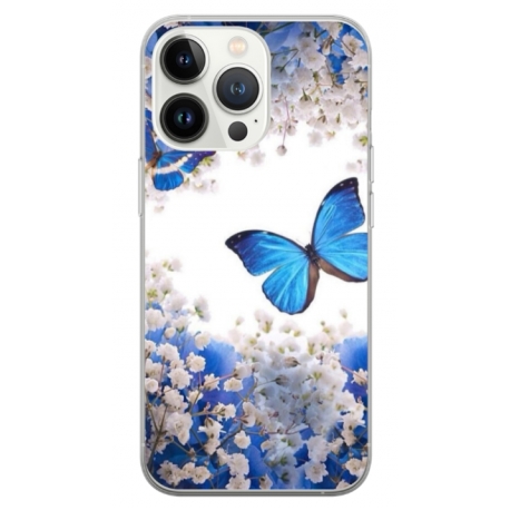 Husa personalizata tip carcasa HQPrint pentru Apple iPhone 14 Pro Max, model Butterfly 4, multicolor, S1D1M0041