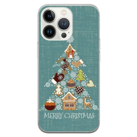 Husa personalizata tip carcasa HQPrint pentru Apple iPhone 14 Pro Max, model Merry Christmas 1, multicolor, S1D1M0056