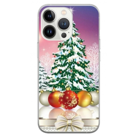 Husa personalizata tip carcasa HQPrint pentru Apple iPhone 14 Pro Max, model Christmas Tree 1, multicolor, S1D1M0057