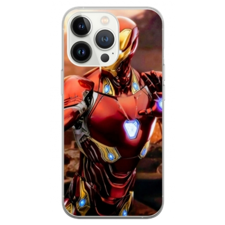 Husa personalizata tip carcasa HQPrint pentru Apple iPhone 14 Pro Max, model Iron Man 1, multicolor, S1D1M0102