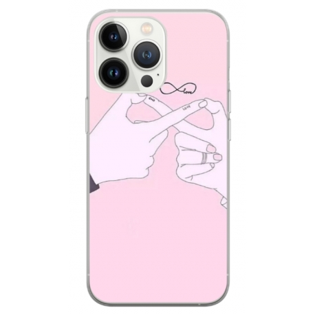 Husa personalizata tip carcasa HQPrint pentru Apple iPhone 14 Pro Max, model Infinity Togeter, multicolor, S1D1M0251