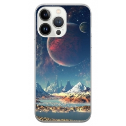 Husa personalizata tip carcasa HQPrint pentru Apple iPhone 14 Pro Max, model Alien Planet, multicolor, S1D1M0264