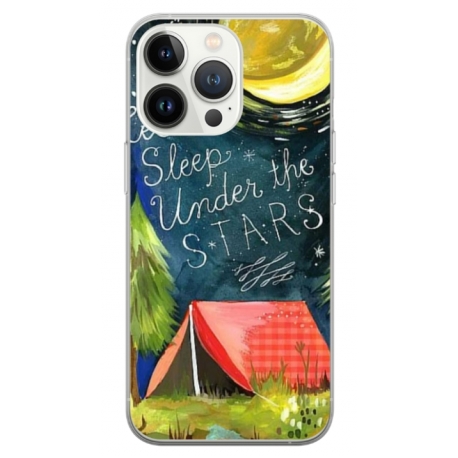 Husa personalizata tip carcasa HQPrint pentru Apple iPhone 14 Pro Max, model Lets sleep under the STARS, multicolor, S1D1M0268