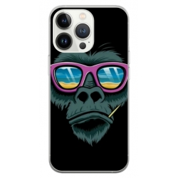 Husa personalizata tip carcasa HQPrint pentru Apple iPhone 14 Pro Max, model Gorilla, multicolor, S1D1M0288
