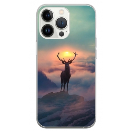Husa personalizata tip carcasa HQPrint pentru Apple iPhone 14 Pro Max, model Antlers, multicolor, S1D1M0303