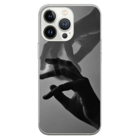 Husa personalizata tip carcasa HQPrint pentru Apple iPhone 14 Pro Max, model Hand Reach, multicolor, S1D1M0318
