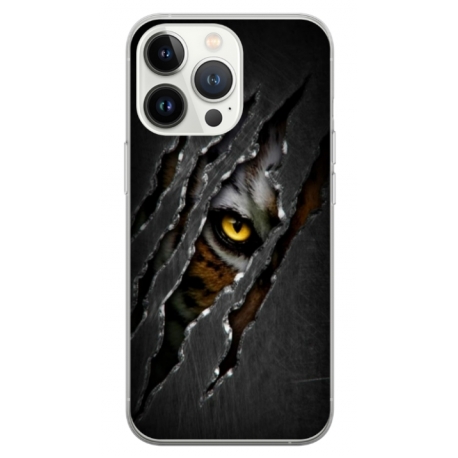 Husa personalizata tip carcasa HQPrint pentru Apple iPhone 14 Pro Max, model Hidden Tiger, multicolor, S1D1M0332