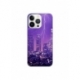 Husa personalizata tip carcasa HQPrint pentru Apple iPhone 14 Pro Max, model Purple Lightning, multicolor, S1D1M0354