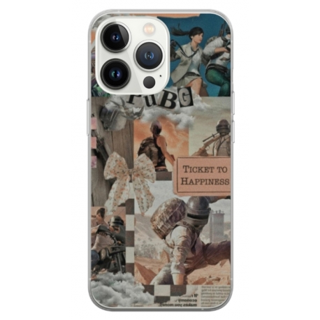 Husa personalizata tip carcasa HQPrint pentru Apple iPhone 14 Pro Max, model PUBG 2, multicolor, S1D1M0363