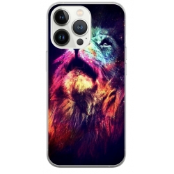 Husa personalizata tip carcasa HQPrint pentru Apple iPhone 14 Pro, model Celestial Lion, multicolor, S1D1M0002