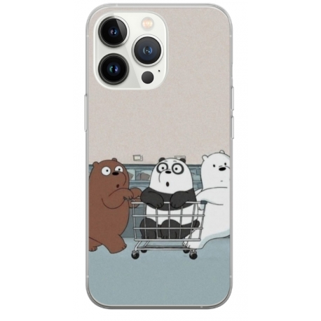 Husa personalizata tip carcasa HQPrint pentru Apple iPhone 14 Pro, model Bears 1, multicolor, S1D1M0003