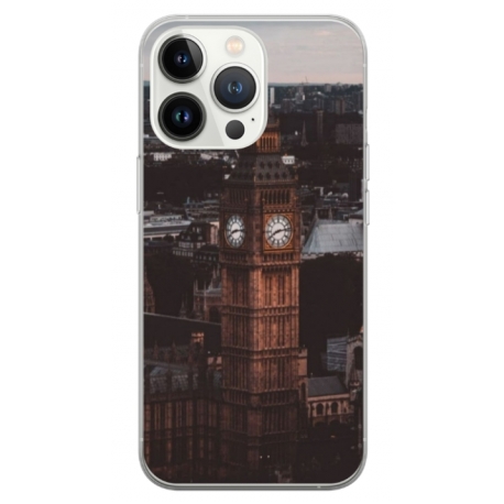 Husa personalizata tip carcasa HQPrint pentru Apple iPhone 14 Pro, model Big Ben 2, multicolor, S1D1M0014