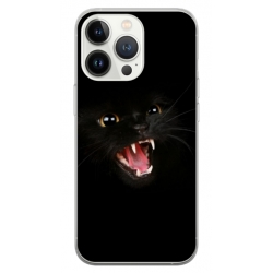 Husa personalizata tip carcasa HQPrint pentru Apple iPhone 14 Pro, model Black Cat 2, multicolor, S1D1M0016