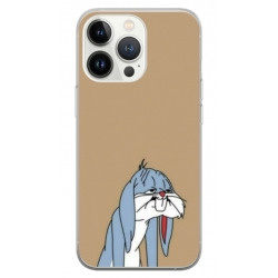 Husa personalizata tip carcasa HQPrint pentru Apple iPhone 14 Pro, model Tired Bunny, multicolor, S1D1M0027