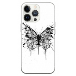 Husa personalizata tip carcasa HQPrint pentru Apple iPhone 14 Pro, model Butterfly 3, multicolor, S1D1M0030