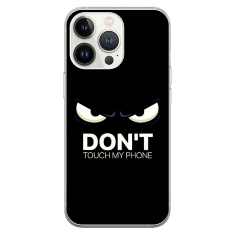Husa personalizata tip carcasa HQPrint pentru Apple iPhone 14 Pro, model Dont touch my phone 1, multicolor, S1D1M0035