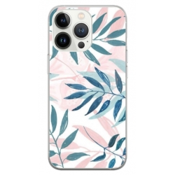 Husa personalizata tip carcasa HQPrint pentru Apple iPhone 14 Pro, model Leaf Design 1, multicolor, S1D1M0044