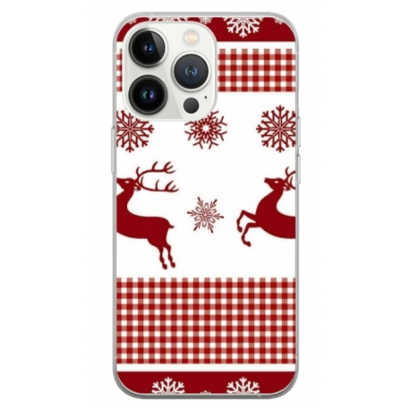Husa personalizata tip carcasa HQPrint pentru Apple iPhone 14 Pro, model Reindeer 1, multicolor, S1D1M0051