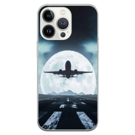 Husa personalizata tip carcasa HQPrint pentru Apple iPhone 14 Pro, model Moon Landing, multicolor, S1D1M0077