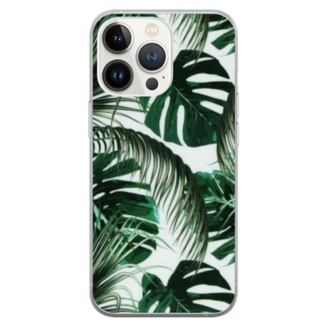 Husa personalizata tip carcasa HQPrint pentru Apple iPhone 14 Pro, model Leaf Design 3, multicolor, S1D1M0088
