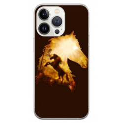 Husa personalizata tip carcasa HQPrint pentru Apple iPhone 14 Pro, model Horse 1, multicolor, S1D1M0098