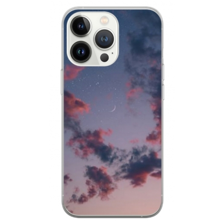 Husa personalizata tip carcasa HQPrint pentru Apple iPhone 14 Pro, model Moody Sky, multicolor, S1D1M0146