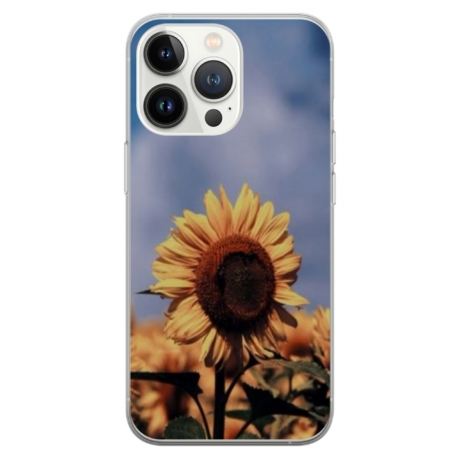 Husa personalizata tip carcasa HQPrint pentru Apple iPhone 14 Pro, model Sunflower 1, multicolor, S1D1M0193
