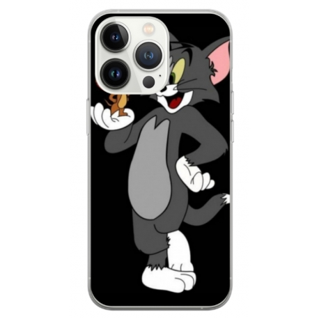Husa personalizata tip carcasa HQPrint pentru Apple iPhone 14 Pro, model Tom and Jerry 2, multicolor, S1D1M0204