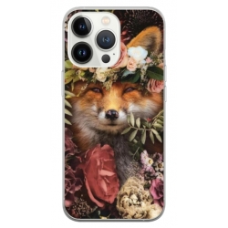 Husa personalizata tip carcasa HQPrint pentru Apple iPhone 14 Pro, model Fox, multicolor, S1D1M0213