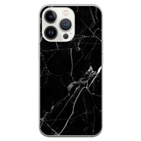 Husa personalizata tip carcasa HQPrint pentru Apple iPhone 14 Pro, model Black Marble, multicolor, S1D1M0229