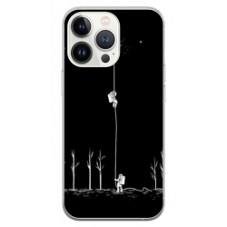 Husa personalizata tip carcasa HQPrint pentru Apple iPhone 14 Pro, model Climbing to the Moon, multicolor, S1D1M0233