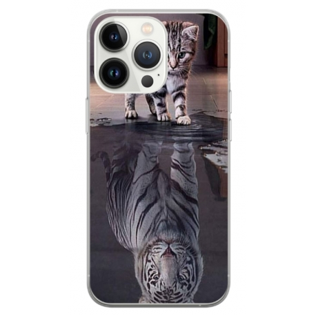 Husa personalizata tip carcasa HQPrint pentru Apple iPhone 14 Pro, model Tiger, multicolor, S1D1M0242