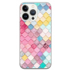 Husa personalizata tip carcasa HQPrint pentru Apple iPhone 14 Pro, model Color Scales, multicolor, S1D1M0258